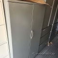 Steelcase 36" x 24" x 66" Silver 2 Door Storage Cabinet, Locking